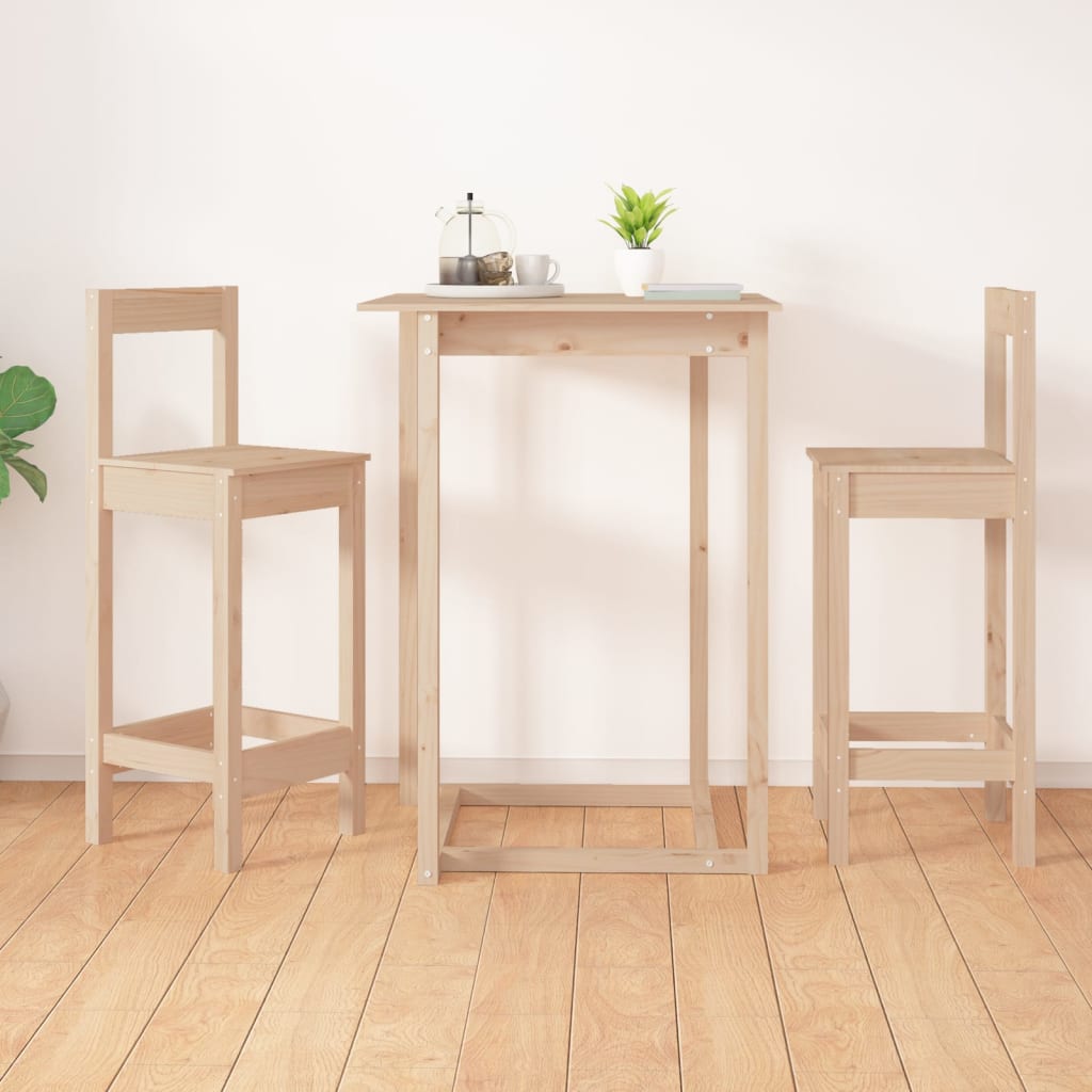 vidaXL Tabourets de bar 2 pcs 40x41,5x112 cm Bois de pin massif