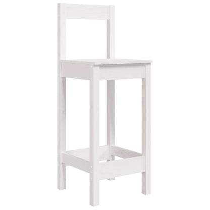 vidaXL Tabourets de bar 2 pcs Blanc 40x41,5x112 cm Bois de pin massif