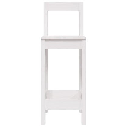 vidaXL Tabourets de bar 2 pcs Blanc 40x41,5x112 cm Bois de pin massif