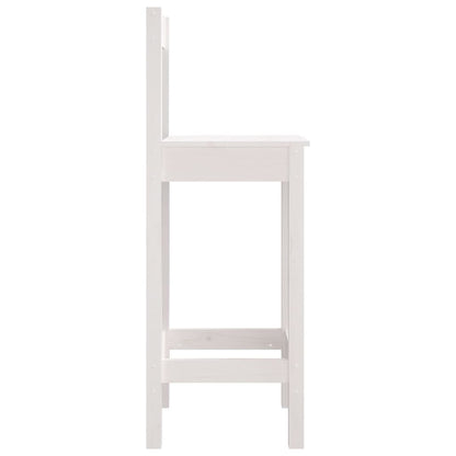 vidaXL Tabourets de bar 2 pcs Blanc 40x41,5x112 cm Bois de pin massif