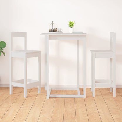 vidaXL Tabourets de bar 2 pcs Blanc 40x41,5x112 cm Bois de pin massif