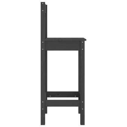 vidaXL Tabourets de bar 2 pcs Gris 40x41,5x112 cm Bois de pin massif