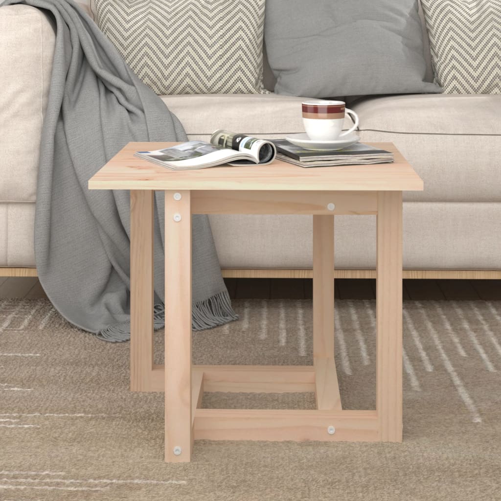 vidaXL Table basse 50x50x45 cm Bois de pin massif