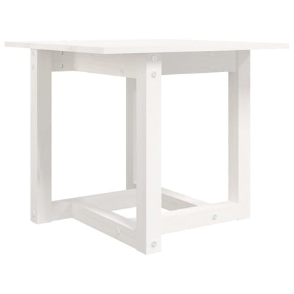 vidaXL Table basse blanc 50x50x45 cm bois de pin massif