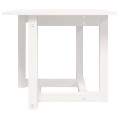 vidaXL Table basse blanc 50x50x45 cm bois de pin massif
