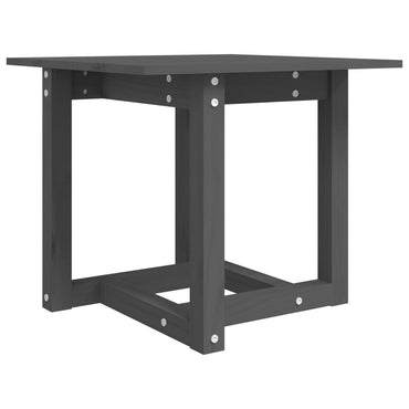 vidaXL Table basse grise 50x50x45 cm en pin massif