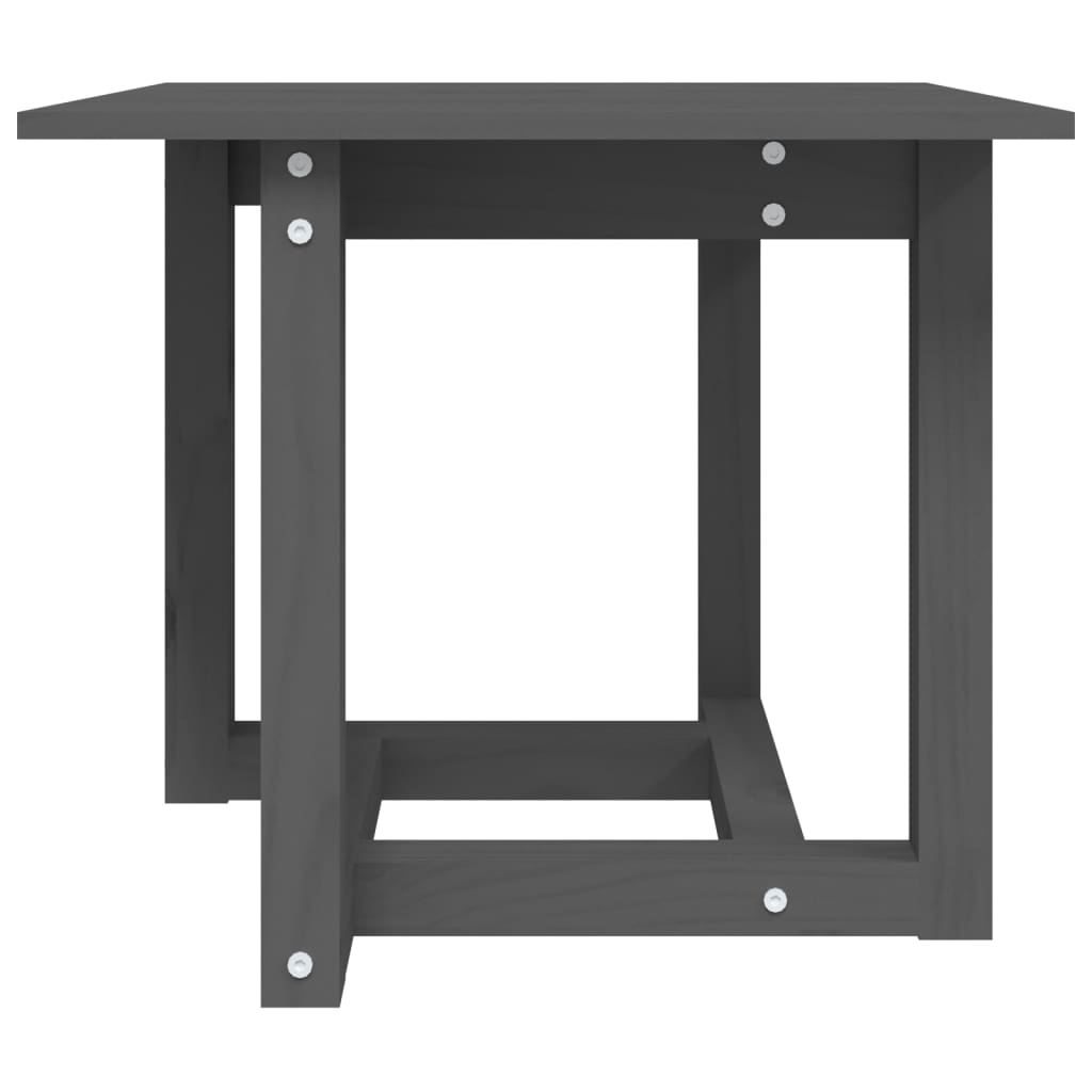 vidaXL Table basse grise 50x50x45 cm en pin massif