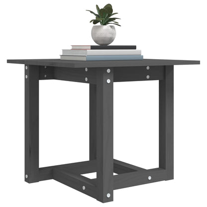 vidaXL Table basse grise 50x50x45 cm en pin massif