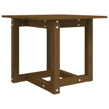 vidaXL Table basse marron miel 50x50x45 cm en pin massif