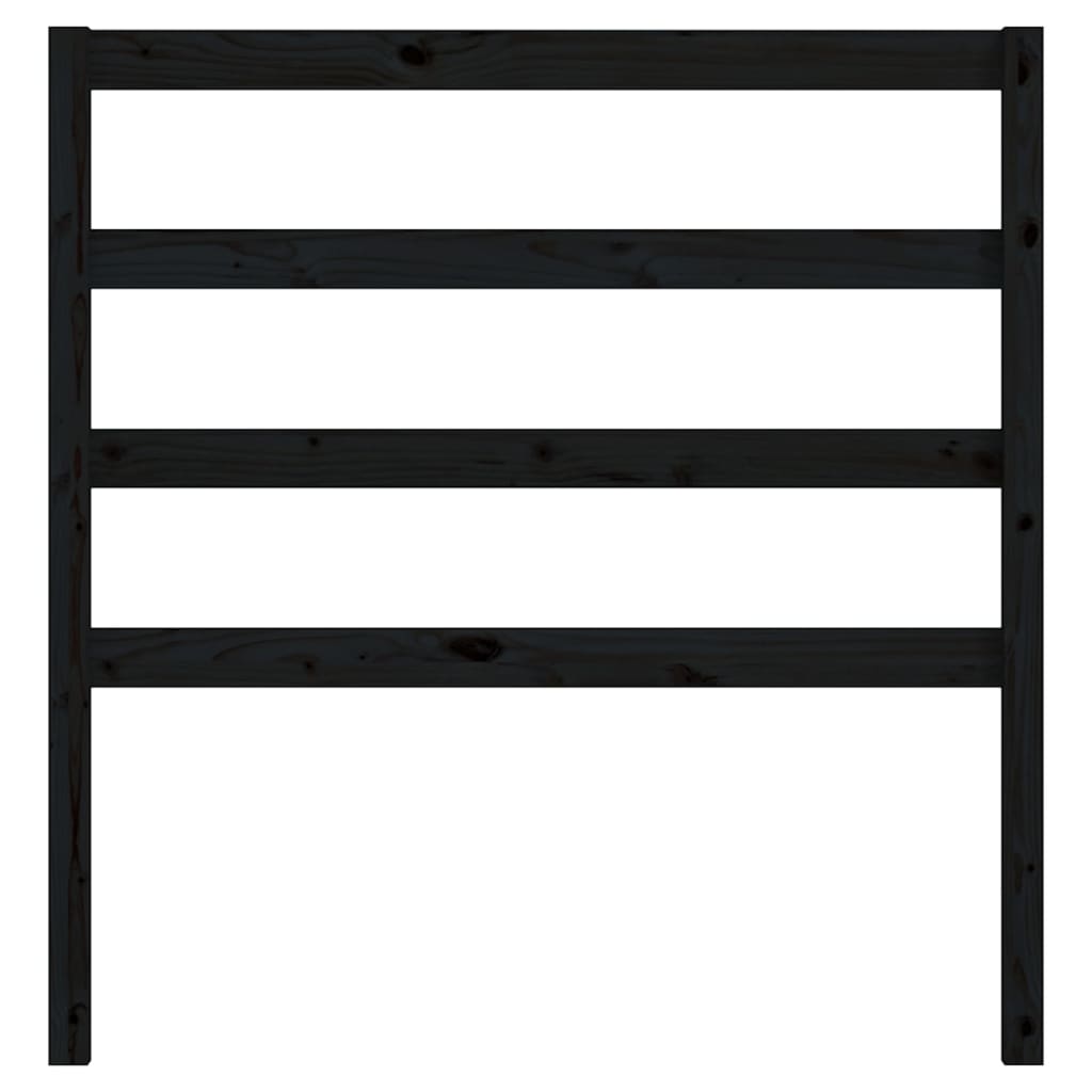 vidaXL Kopfteil Schwarz 95x4x100 cm Massivholz Kiefer