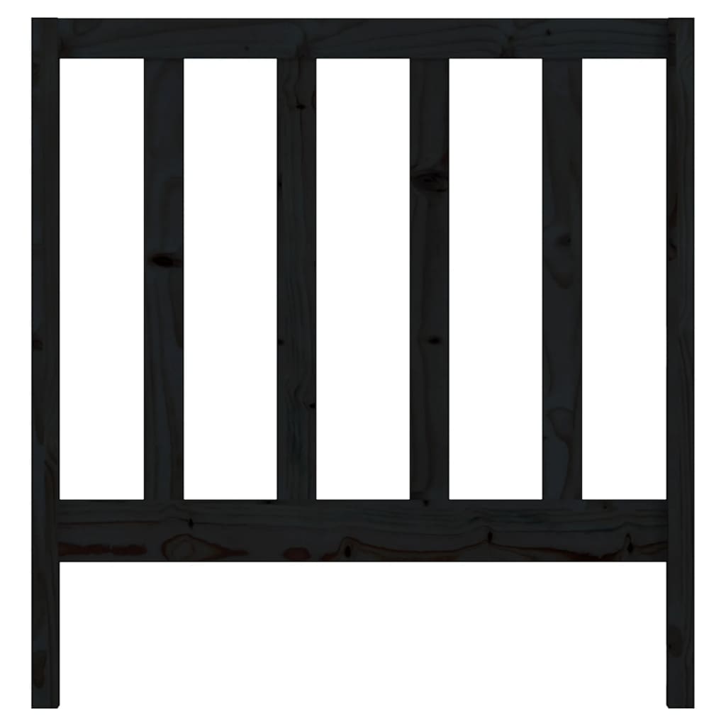 vidaXL Kopfteil Schwarz 95x4x100 cm Massivholz Kiefer