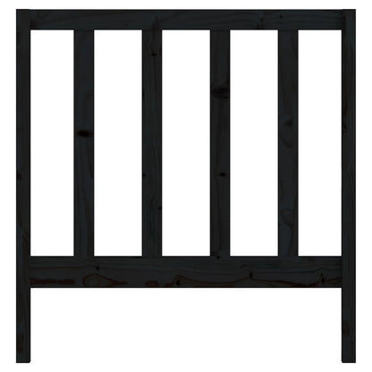 vidaXL Kopfteil Schwarz 95x4x100 cm Massivholz Kiefer