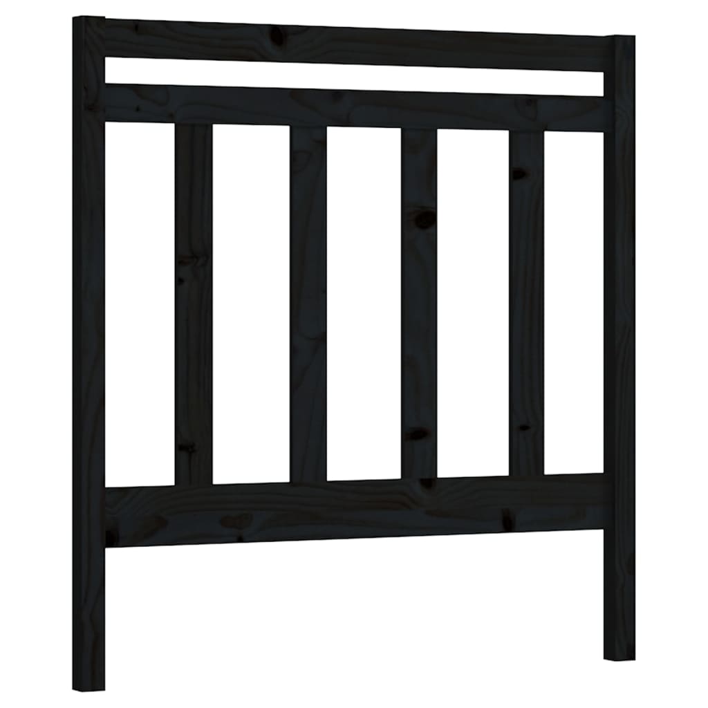 vidaXL Kopfteil Schwarz 95x4x100 cm Massivholz Kiefer