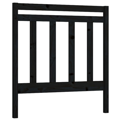 vidaXL Kopfteil Schwarz 95x4x100 cm Massivholz Kiefer