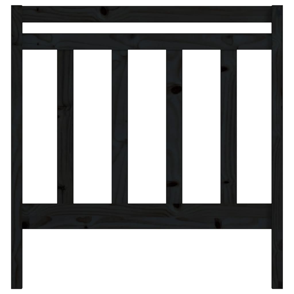 vidaXL Kopfteil Schwarz 95x4x100 cm Massivholz Kiefer