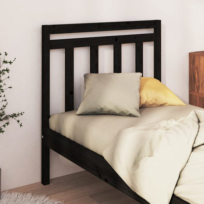 vidaXL Kopfteil Schwarz 95x4x100 cm Massivholz Kiefer