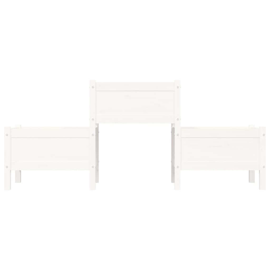 vidaXL Jardinière blanc 178,5x44x75 cm Pin massif