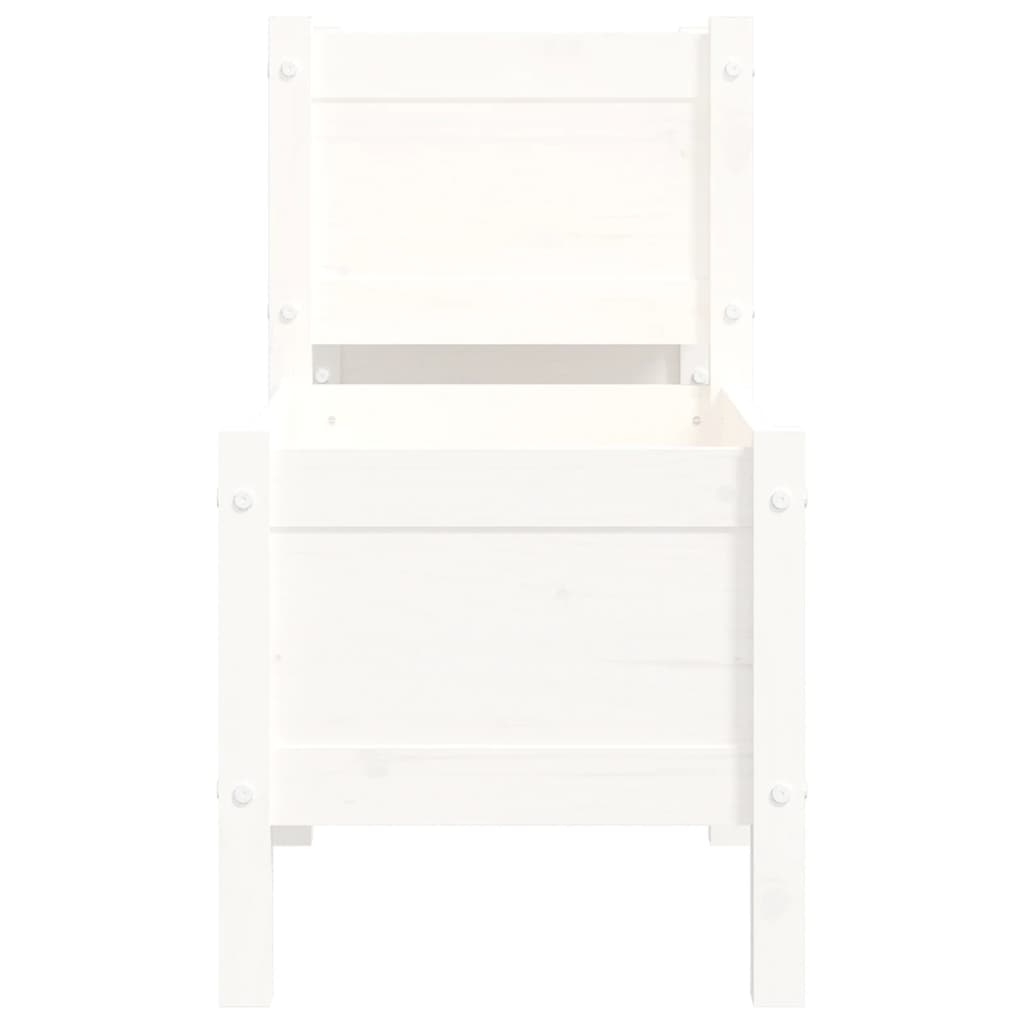 vidaXL Jardinière blanc 178,5x44x75 cm Pin massif