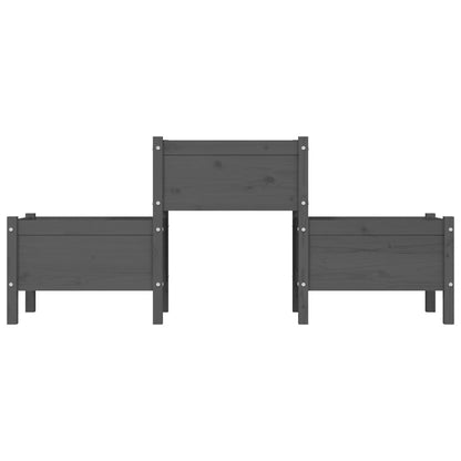 vidaXL Jardinière Gris 178,5x44x75 cm Bois de pin massif