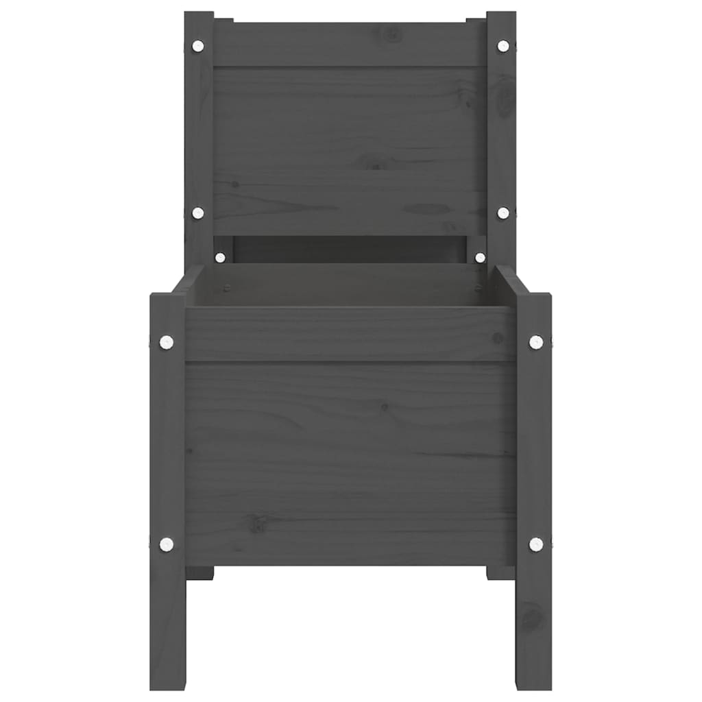 vidaXL Jardinière Gris 178,5x44x75 cm Bois de pin massif