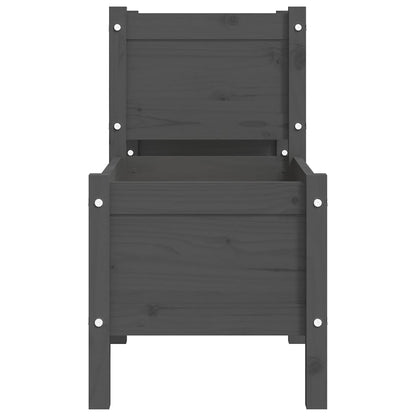 vidaXL Jardinière Gris 178,5x44x75 cm Bois de pin massif