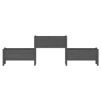 vidaXL Jardinière Gris 245,5x44x75 cm Bois de pin massif