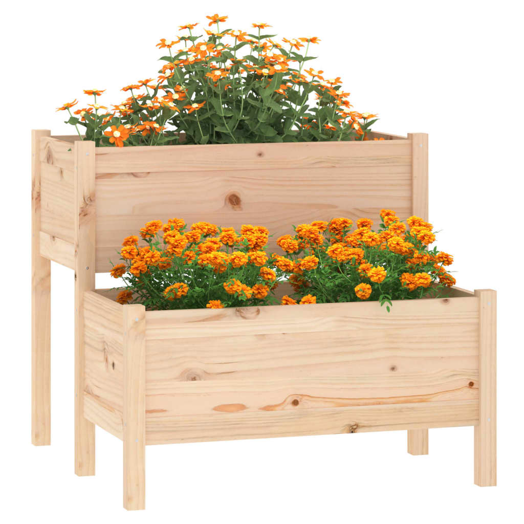 vidaXL Jardinière 84,5x84x75 cm Bois de pin massif