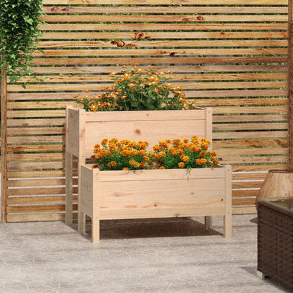 vidaXL Jardinière 84,5x84x75 cm Bois de pin massif