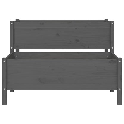 vidaXL Jardinière Gris 110x84x75 cm Bois de pin massif