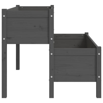 vidaXL Jardinière Gris 110x84x75 cm Bois de pin massif