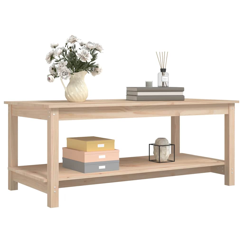 vidaXL Table basse 110x55x45 cm en pin massif