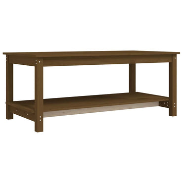 vidaXL Table basse marron miel 110x55x45 cm Bois de pin massif