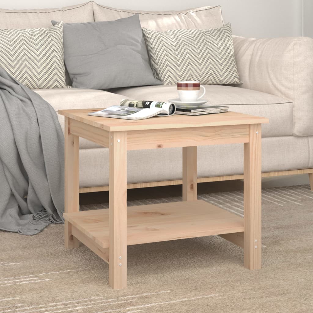 vidaXL Table basse 50x50x45 cm Bois de pin massif