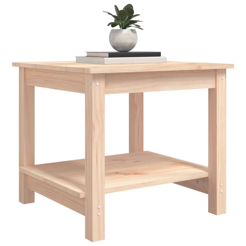 vidaXL Table basse 50x50x45 cm Bois de pin massif