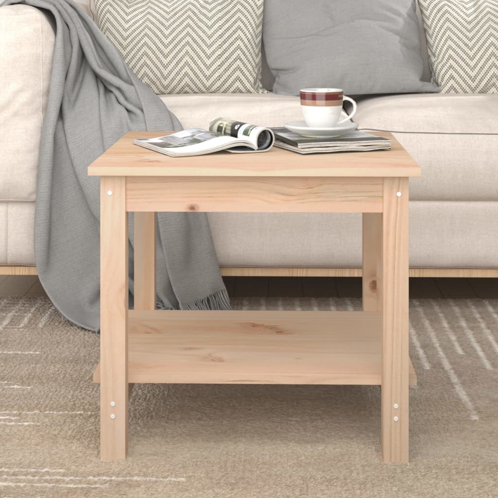 vidaXL Table basse 50x50x45 cm Bois de pin massif