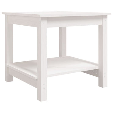 vidaXL Table basse blanc 50x50x45 cm bois de pin massif