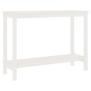 vidaXL Console Blanc 110x40x80 cm Bois de pin massif