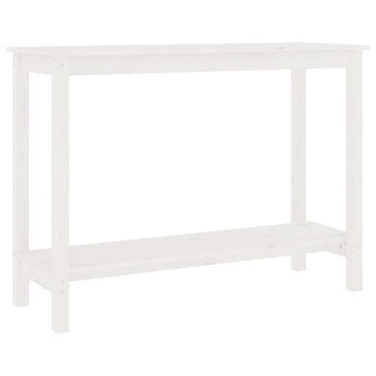 vidaXL Console Blanc 110x40x80 cm Bois de pin massif