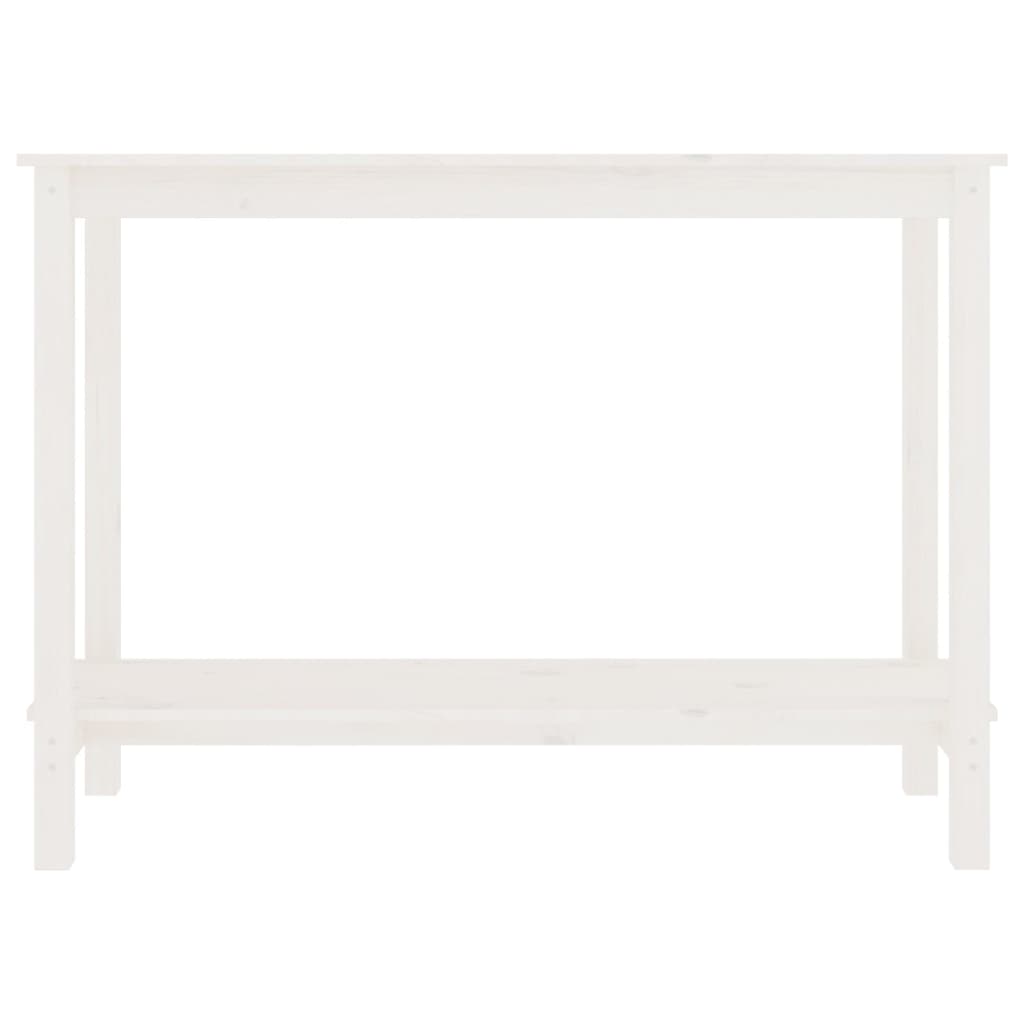 vidaXL Console Blanc 110x40x80 cm Bois de pin massif