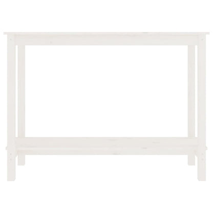 vidaXL Console Blanc 110x40x80 cm Bois de pin massif