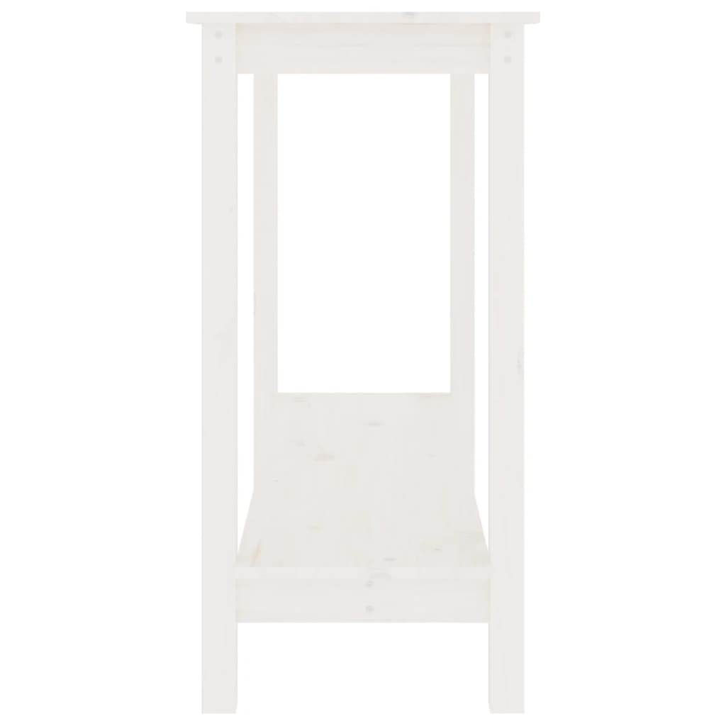 vidaXL Console Blanc 110x40x80 cm Bois de pin massif