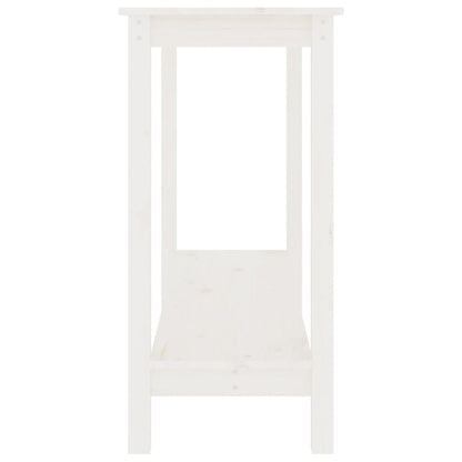 vidaXL Console Blanc 110x40x80 cm Bois de pin massif
