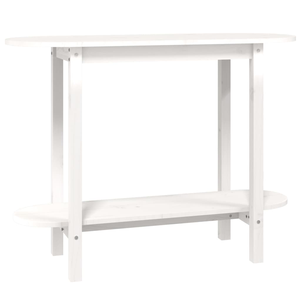 vidaXL Konsolentisch Weiß 110x40x80 cm Massivholz Kiefer