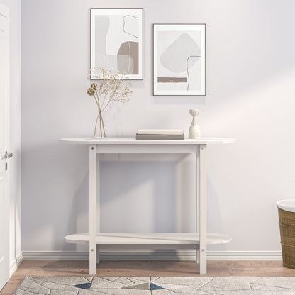 vidaXL Konsolentisch Weiß 110x40x80 cm Massivholz Kiefer