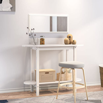 vidaXL Konsolentisch Weiß 110x40x80 cm Massivholz Kiefer