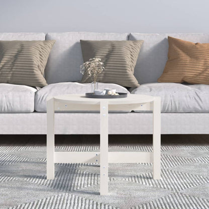 vidaXL Couchtisch Weiß Ø 62,5x45 cm Massivholz Kiefer