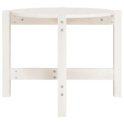 vidaXL Couchtisch Weiß Ø 62,5x45 cm Massivholz Kiefer