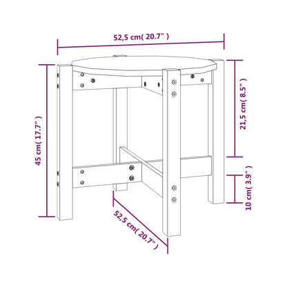 vidaXL Couchtisch Honigbraun Ø 52,5x45 cm Massivholz Kiefer