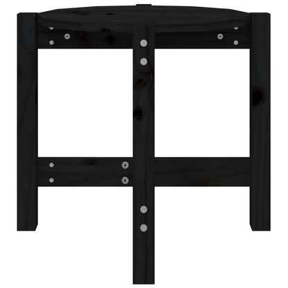 vidaXL Couchtisch Schwarz Ø 52,5x45 cm Massivholz Kiefer