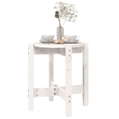 vidaXL Couchtisch Weiß Ø 42,5x45 cm Massivholz Kiefer